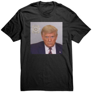 Donald Trump Mug Shot on a Black T shirt